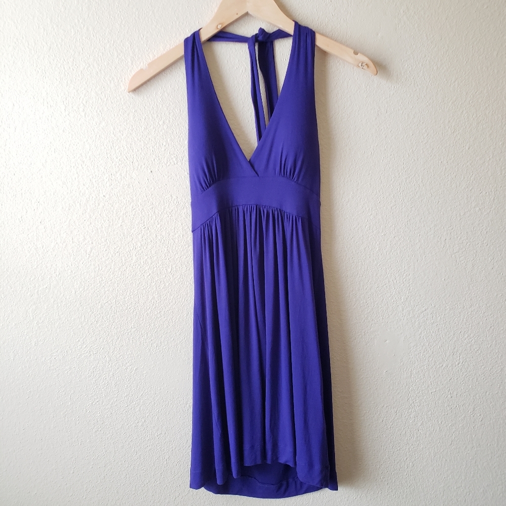 Purple Summer Halter Dress